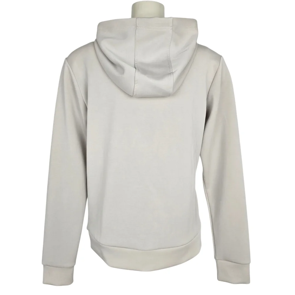 Lazypants Women's Stone Grey Hoodie Smooth Stretch Front Pocket Size S - Picture 3 of 14